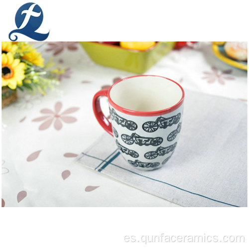 Taza de café de cerámica pintada colorida personalizada